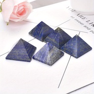 Elegant Lapis Lazuli Crystal Pyramid for Reiki Energy and Meditation - Home Décor Ornament by ATTRAC