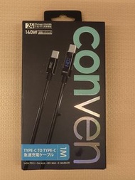 Conven USB Type-C to Type-C 140W 充電線