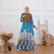 BAJU GAMIS BATIK 2024 MODEL BARU GAMIS BATIK MODERN TERBARU 2024 GAMIS BATIK PEKALONGAN WANITA MUSLI