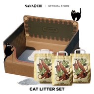 Cat Litter BOX Set | Pure Cassava / Tofu Cat Litter | 3 Packs Bundle | Nana & Chi