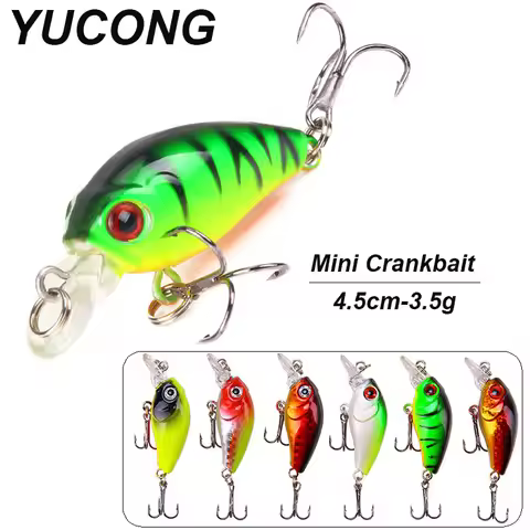 YUCONG 1PX Micro Minnow Bait 4.5cm-3.5g Topwater Wobblers Floating Fishing Lure Casting Crankbait Ha