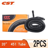 2PCS CST Bike Inner Tubes 20inch For 451 Wheelset Butyl Rubber Camera Tyre 20X1 1/8 -1 3/8 Presta Sc