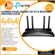 TP-LINK Tplink AX1800 Dual Band 2.4GHz 5GHz High Speed Wifi 6 Router 5x Gigabit Archer AX23