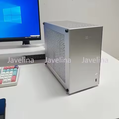 C2P MATX ITX Mini Computer Case with Full Aluminum Glass Side Transparent ATX Power Supply K88 Mini 