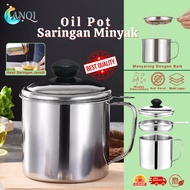 ANQI Oil Pot Stainless Steel Oil Filter Container Oil Filter Cup Oil Filter Holder/