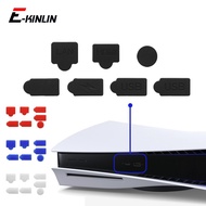 7 Pcs Game Console Silicone Dust Plugs Set  USB HDM Interface Anti-dust Cover Dustproof Plug For Sony Playstation 5 PS5