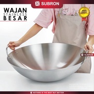 Subron Wajan Wajan Stainless Besar 60Cm, Wajan Wajan Tebal, Wajan