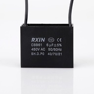 RXIN CBB61 6UF Motor starting Capacitor 6UF 450VAC Fan Capacitor