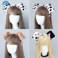 OPENMALL Cute Plush Ear Hairbands for Dalmatian Dogs Spa Headband Realistic Animal Ears Comic Conven