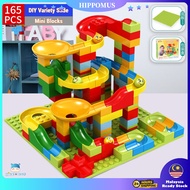 HIPPOMUS 165 Pieces DIY Building Bricks Blocks Big Size Construction Building Blocks With Slide And 