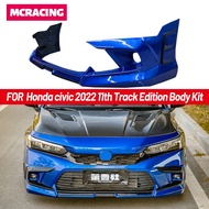 1PCS Track Edition Car Front Bumper Lip Body Kit Spoiler Splitter Bumper Canard Lip Splitter For Honda civic 2022 11gen