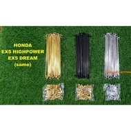 HONDA EX5 HIPOWER DREAM 10x161-17 FRONT REAR SPOKES LIDI JEJARI RIM DEPAN BELAKANG SET HIGHPOWER EX5