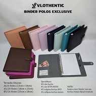 Exclusive Color Plain Binder Synthetic Leather. Available Size A6/6 holes, A5/20 holes, B5/26 holes