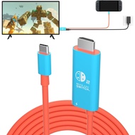 Switch 2 Dock HDMI Cable,Portable Travel TV Adapter with 4K@60Hz for Switch2/ Switch OLED/Steam Deck