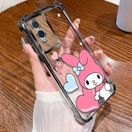 เคสซิลิโคนนิ่ม TPU อิเล็กโทรดสำหรับ VIVO Y76 5G เคสนิ่มใส่โทรศัพท์4มุมกันตกการ์ตูนกันกระแทก VIVO Y76