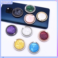 BGT_Finger Ring Holder Colorful Round 360 Degree Rotation Shell Pattern Phone Grip Finger Handle Extend Bracket for Watching TV
