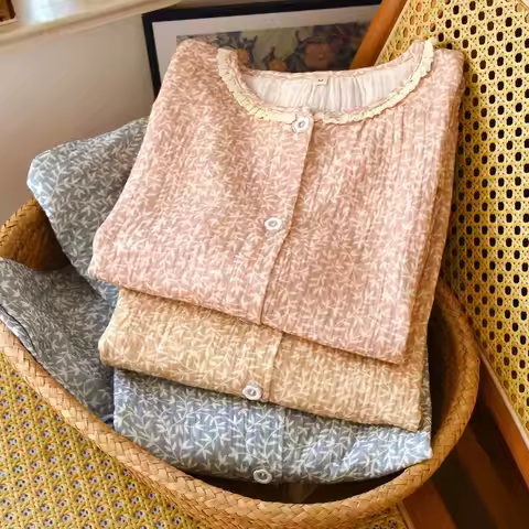 Cotton Pajamas For Woman Clothes Pijama Night Wear Female Nightie Sleepwear For Sleeping Spring Autu