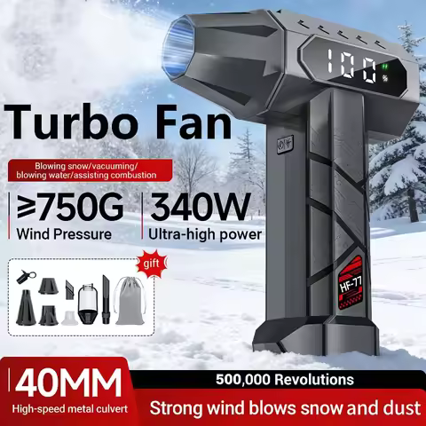 1000000RPM Turbo Jet Blower 340W High Power Fan Portable Vacuum Cleaner 750g Wind Pressure Brushless