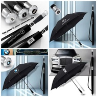 Business umbrella car label 4s shop customized umbrella long handle umbrella luxury car high-end straight rod advertisin