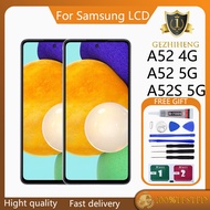 Original AMOLED For Samsung Galaxy A52 4G 5G A52s 5G LCD Display Touch Screen With Frame Replacement