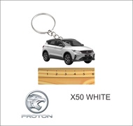 proton x50 white keychain 2d x50 putih
