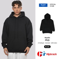 Hiptrack™ Hoodie ฮู้ดดี้ผ้าฟลีซ ทรงโอเวอร์ไซส์ ผ้านุ่ม ใส่สบาย - สีดำ