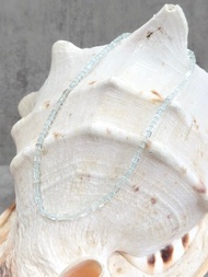 海水藍寶石項鍊 天然海水藍寶石