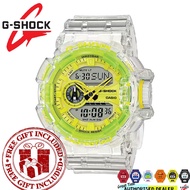 (READY STOCK) Official Marco Warranty CASIO G-SHOCK GA-400SK-1A9 Analog Digital Transparent White Re