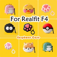 【Ready】 For Realfit F4 Case Creative Cartoon Soft Silicone Earphone Case Casing Cover NO.2