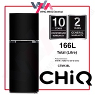 CHiQ 166L Refrigerator 2 Door/Peti Ais 2 Pintu Inverter (CTM138L) Peti Sejuk/Fridge/冰箱