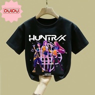 【220G 100%Cotton T-shirt】DUDU Baju Kpop Demon Hunters T-Shirt Kpop Huntrix Mira, Rumi, Zoey Short Sl