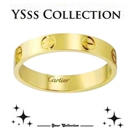 【YS】Rdy Stock Titanium Steel Bangle【Cartier】 With Size Gold Emas Bracelet Gelang Tangan