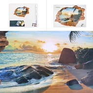 3D Beach Sunshine Scene Wall Stickers Decals for Home Bedroom Decoration