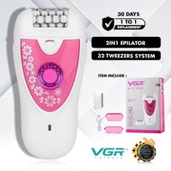 VGR V-722 Professional 2 in 1 Cordless Epilator for Women, Runtime: 50 minutes