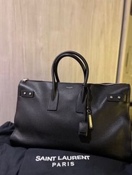 YSL Saint Laurent sac de jour 48h duffle bag in grained leather 旅行袋 黑色