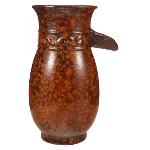 Handcrafted Vintage Ceramic Jar Water Fountain Rustic Tabletop Garden Water Feature Indoor Outdoor D