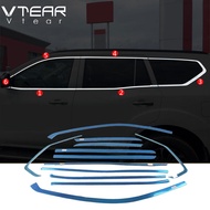Vtear สำหรับ Nissan TERRA 2018-2021ขอบหน้าต่างรถยนต์อุปกรณ์ตกแต่งรถยนต์ทำจากโครเมียมสเตนเลสสตีลตกแต่งรถยนต์ภายนอกรถยนต์
