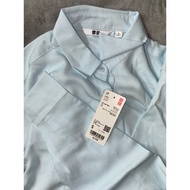 Uniqlo Japan Rayon Long Sleeve Blouse (Light Blue)
