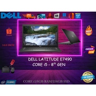 DELL LATITUDE E7490/CORE I5-8250U /14"FHD/16GB RAM/512GB SSD/WINDOW 11 PRO/FREE BAG AND MOUSE/6 MONT