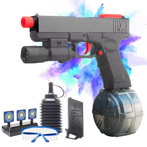 High Speed Electric Gel Balls Pistol Toys, Automatic & Manual Dual Modes Water Bullet Blaster Gun, O