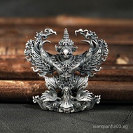 Handmade Bird Pendant, Trendy Silver Ornament, Vintage Yunnan Snow Silver Golden Eagle s999wing 9TMF