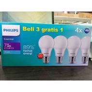 Philips Essential Led Multipack Contents 4 7-11w - Philips Led Bulb Buy 3 Get 1 Bundle Of Philips Led Lights Contents 4