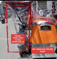 TRAPAL TRICYCLE COVER pang harap pang gilid pang likod ORDER NOW