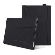 全城熱賣 - 適用於微軟Surface Pro 8 布紋拼接平板皮套（黑色）