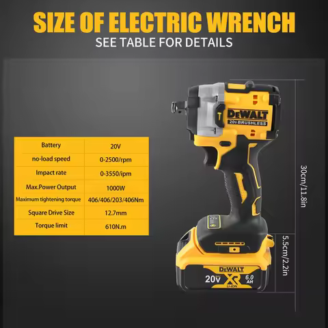 DEWALT DCF921 20V Max 1/2" Cordless Impact Wrench: Variable speed offers flexibility. Precision wren