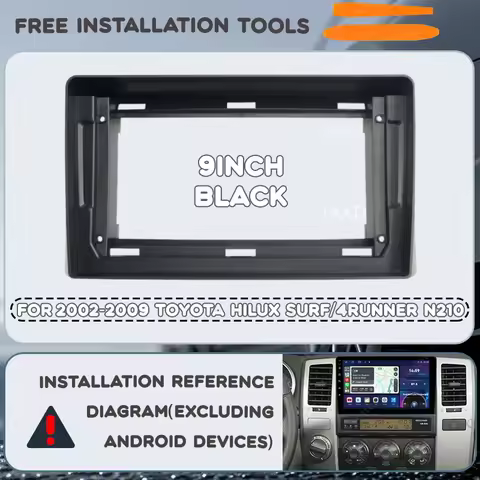 For 2002-2009 Toyota Hilux SURF 4runner n210 9INCH car DVD MP5 radio Android frame video player dash