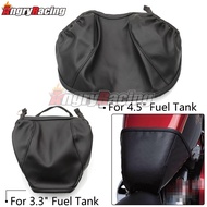 PU Leather 3.3/4.5 Gallon Fuel Tank Protector cover Tank Bra Kit Tank Cap For Harley Sportster Iron 