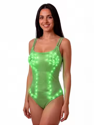 Party Dress LED Costume Night Club Outfit Dance Performance Monokini