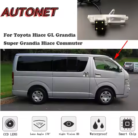AUTONET For Toyota Hiace GL Grandia Super Grandia Hiace Commuter CCD/HD Backup Rear View camera/lice