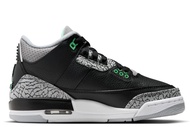 Big Kid's 3 Retro Black/Green Glow-Wolf Grey (DM0967 031)